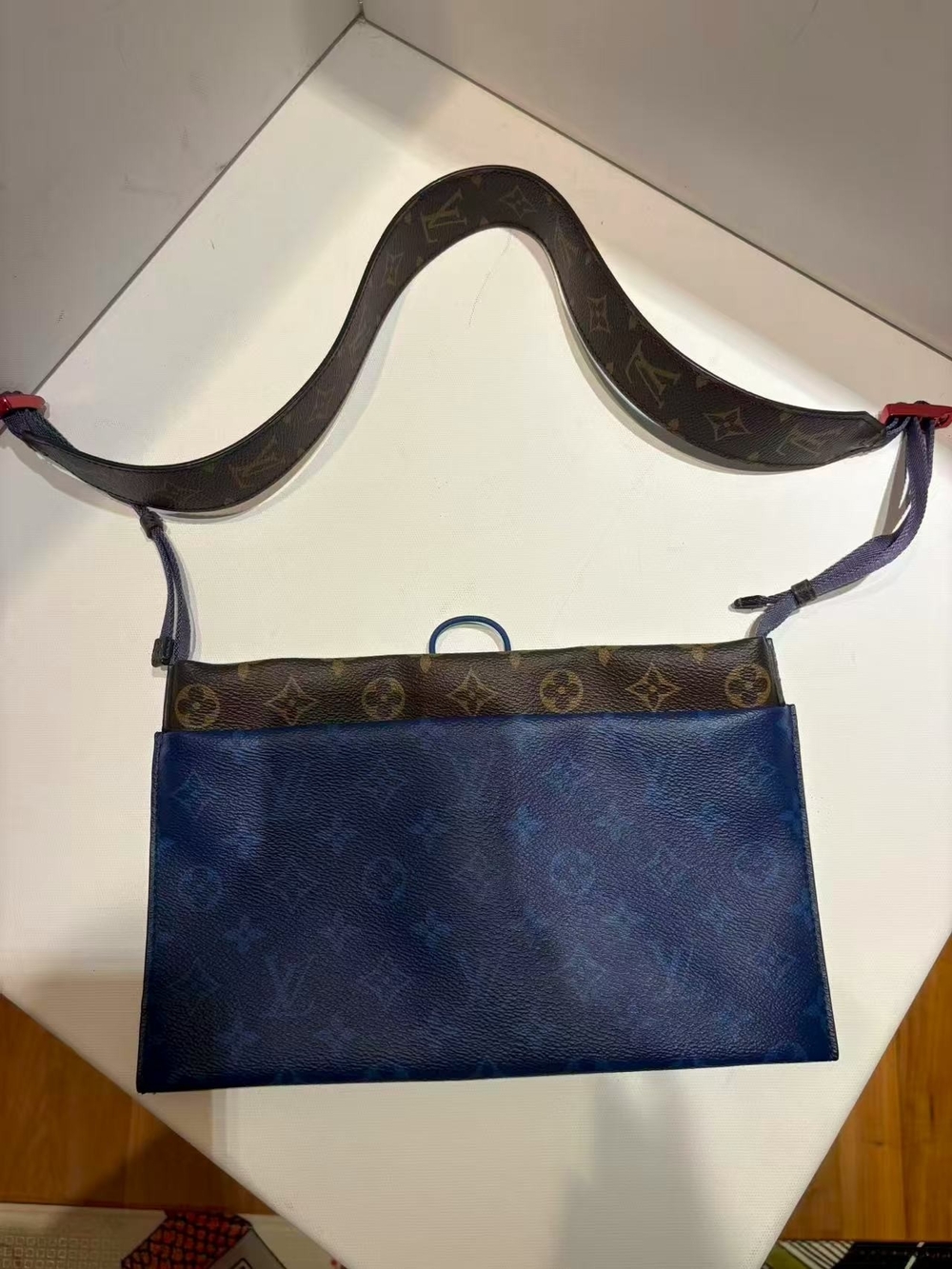 Louis Vuitton Blue Monogram Canvas Shoulder Bag
